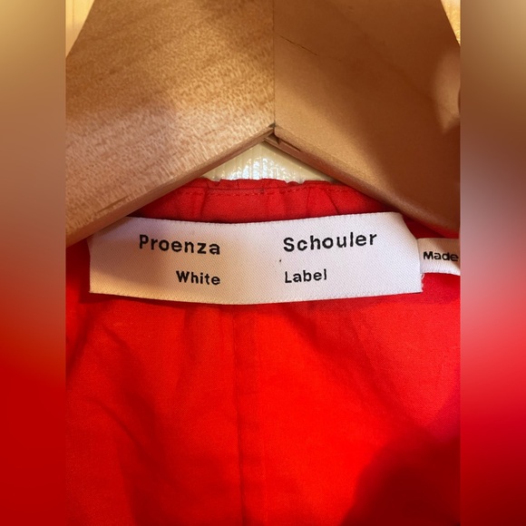 Proenza Schouler White Label Cotton Poplin Midi Dress in Poppy Size XXS - Picture 5 of 12